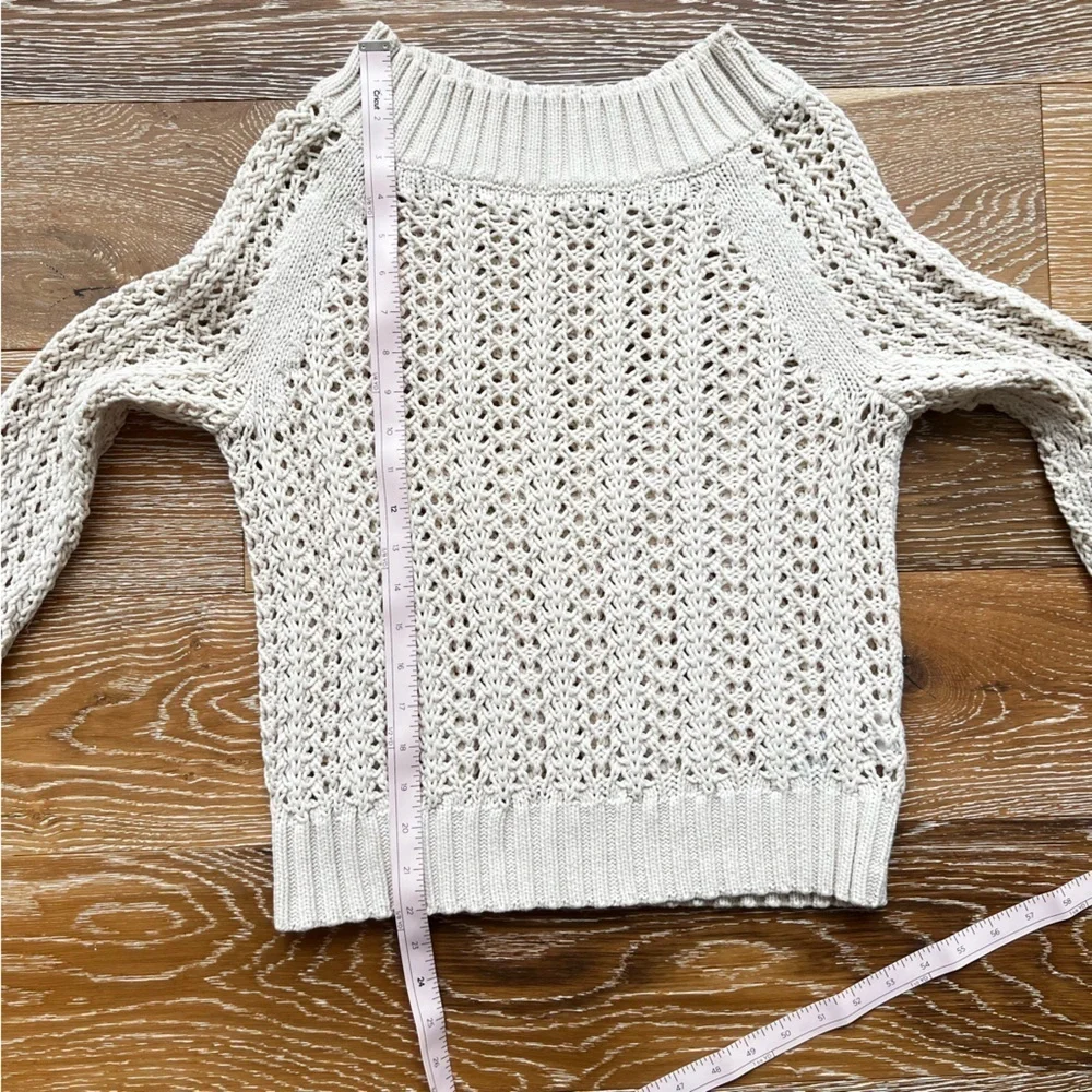 J.Crew Wide-neck beach sweater with pointelle stitch sz.XXS